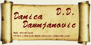 Danica Damnjanović vizit kartica